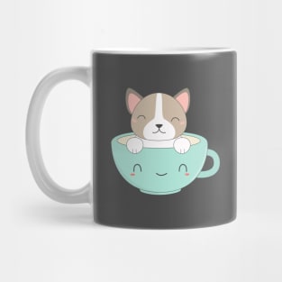 Kawaii and cute coffee puppy t-shirt Mug